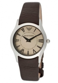 Women's Beige Dial Brown Genuine Leather Women's Beige Dial Brown Genuine Leather