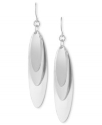 Layers of style take shape in Robert Lee Morris' set of drop earrings, crafted from silver-tone mixed metal. The earrings are an elegant touch for a night out. Approximate drop: 2-1/4 inches. Layers of style take shape in Robert Lee Morris' set of drop earrings, crafted from silver-tone mixed metal. The earrings are an elegant touch for a night out. Approximate drop: 2-1/4 inches.