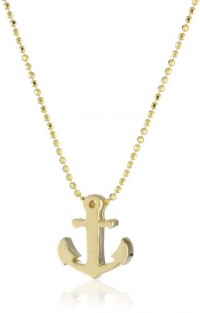 Alex Woo Little Seasons Yellow Gold Anchor Pendant Necklace Alex Woo Little Seasons Yellow Gold Anchor Pendant Necklace