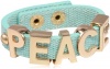 BCBGeneration Light Blue Canvas and Rose Gold Peace Affirmation Bracelet