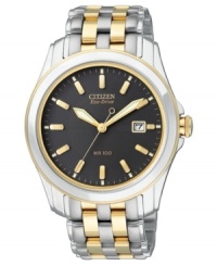 This striking watch from Citizen makes a bold, yet classic, addition to your everyday look. This striking watch from Citizen makes a bold, yet classic, addition to your everyday look.