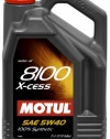 Motul 007250 8100 X-cess 5W-40 Synthetic Gasoline and Diesel Engine Oil - 5 Liter