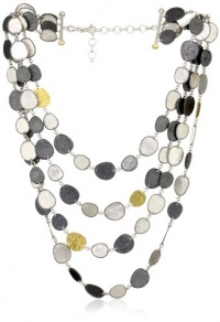 GURHAN Contour Dark and White Silver with Gold Multi-Strand Necklace GURHAN Contour Dark and White Silver with Gold Multi-Strand Necklace