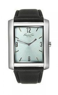 Kenneth Cole New York Leather Silver Dial Mens #KC1536 Kenneth Cole New York Leather Silver Dial Mens #KC1536