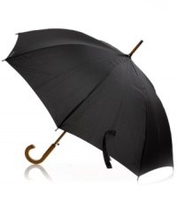 A timeless classic, this wooden London Fog umbrella features automatic open and an oversized canopy that keeps you dry and looking stylish. A timeless classic, this wooden London Fog umbrella features automatic open and an oversized canopy that keeps you dry and looking stylish.