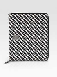 A high-contrast print on luxurious saffiano leather that zips around your iPad® for a stylish cover.Saffiano leatherZip-around closureTwo inside open pocketsFully lined8½W X 10H X 1DImportedPlease note: iPad® not included. A high-contrast print on luxurious saffiano leather that zips around your iPad® for a stylish cover.Saffiano leatherZip-around closureTwo inside open pocketsFully lined8½W X 10H X 1DImportedPlease note: iPad® not included.