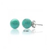 Bling Jewelry 925 Sterling Silver Turquoise Gemstone Ball Stud Earrings 6mm