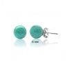 Bling Jewelry 925 Sterling Silver Turquoise Gemstone Ball Stud Earrings 6mm