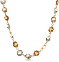Anne Klein Loretto Gold-Tone Brown Round Collar Necklace, 17 Anne Klein Loretto Gold-Tone Brown Round Collar Necklace, 17