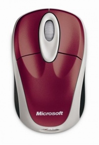 Microsoft Wireless Notebook Optical Mouse 3000 - Pomegranate Red Microsoft Wireless Notebook Optical Mouse 3000 - Pomegranate Red