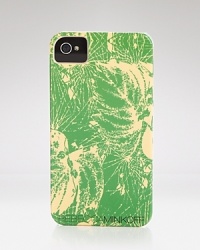 Let Rebecca Minkoff give your gadget a hit of print with this iPhone case, splashed in a wildly vibrant motif. Let Rebecca Minkoff give your gadget a hit of print with this iPhone case, splashed in a wildly vibrant motif.