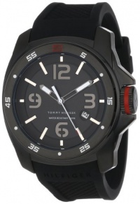 Tommy Hilfiger Men's 1790708 Sport Black Ion Plated Case with Silicon Strap Watch Tommy Hilfiger Men's 1790708 Sport Black Ion Plated Case with Silicon Strap Watch