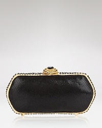 Go ahead and be glamorous with this box clutch from Clara Kasavina. Crafted from leather and Swarovski crystals, this statement piece is ready to take to your next after hours affair. Go ahead and be glamorous with this box clutch from Clara Kasavina. Crafted from leather and Swarovski crystals, this statement piece is ready to take to your next after hours affair.