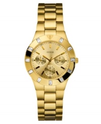 GUESS puts a glamorous spin on this menswear-inspired watch. GUESS puts a glamorous spin on this menswear-inspired watch.