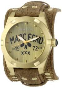 Marc Ecko Men's E13514G2 The Rock Brown Leather Cuff Watch Marc Ecko Men's E13514G2 The Rock Brown Leather Cuff Watch