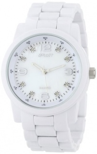 Sprout Women's ST5008MPWT Eco-Friendly Diamond Dial White Corn Resin Bracelet Watch Sprout Women's ST5008MPWT Eco-Friendly Diamond Dial White Corn Resin Bracelet Watch