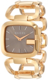 Gucci Women's YA125408 G-Gucci Brown Sun-Brushed Dial Stainless Steel Watch