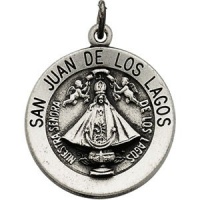 Sterling Silver Round San Juan/Los Lagos Pendant Medal Sterling Silver Round San Juan/Los Lagos Pen Sterling Silver Round San Juan/Los Lagos Pendant Medal Sterling Silver Round San Juan/Los Lagos Pen