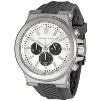 Michael Kors Men's MK8183 Grey Rubber Quartz Watch with Silver Dial Michael Kors Men's MK8183 Grey Rubber Quartz Watch with Silver Dial