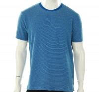 Alfani Stripe Crew Neck Shirt Blue Isle Combo M Alfani Stripe Crew Neck Shirt Blue Isle Combo M