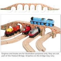 Orbrium® Toys 6 Arches Viaduct Bridge for Wooden Railway Track Fits Thomas Trains Brio Chuggington set Orbrium® Toys 6 Arches Viaduct Bridge for Wooden Railway Track Fits Thomas Trains Brio Chuggington set