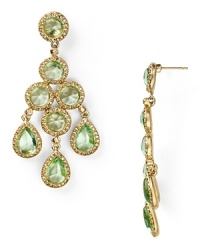 A timeless favorite: Gold-plated metal surrounds a colorful cascade of faceted crystals. In a slightly exaggerated size, these chandelier earrings are the perfect touch of glamor. A timeless favorite: Gold-plated metal surrounds a colorful cascade of faceted crystals. In a slightly exaggerated size, these chandelier earrings are the perfect touch of glamor.