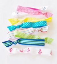 8 Hair Ties, The Summer Vacation Set by Lucky Girl 8 Hair Ties, The Summer Vacation Set by Lucky Girl