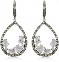Judith Jack Sterling Silver, Marcasite and Cubic Zirconia Tear Drop Earrings Judith Jack Sterling Silver, Marcasite and Cubic Zirconia Tear Drop Earrings