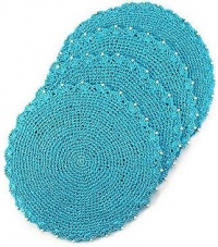 Bardwil Vera Emile Pink Round 15 Beaded Straw Placemats, set of 4 Bardwil Vera Emile Pink Round 15 Beaded Straw Placemats, set of 4