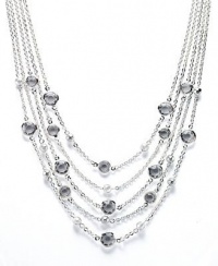 Alfani Necklace, Silver-Tone Clear Bead Illusion Necklace Alfani Necklace, Silver-Tone Clear Bead Illusion Necklace