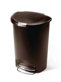 simplehuman 50L-Liter / 13-Gallon Semi-Round Step Trash Can, Mocha Plastic simplehuman 50L-Liter / 13-Gallon Semi-Round Step Trash Can, Mocha Plastic