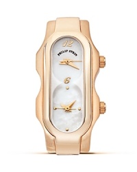 Dual quartz movement signature mini watch head in rose gold plated stainless steel from Philip Stein. Dual quartz movement signature mini watch head in rose gold plated stainless steel from Philip Stein.
