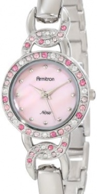 Armitron Women's 75/3954PMPS Pink Swarovski Crystal Accented Silver-Tone Bangle Watch Armitron Women's 75/3954PMPS Pink Swarovski Crystal Accented Silver-Tone Bangle Watch