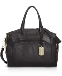 Whether you're shopping in the city or shuttling your little soccer stars in the burbs, this Vince Camuto satchel is the perfect companion. The spacious interior is aligned with plenty of pockets to ensure valuables stay safe, while convenient crossbody strap keeps hands free and clear. Whether you're shopping in the city or shuttling your little soccer stars in the burbs, this Vince Camuto satchel is the perfect companion. The spacious interior is aligned with plenty of pockets to ensure valuables stay safe, while convenient crossbody strap keeps hands free and clear.