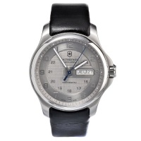 Victorinox Swiss Army Men's 241547.2 Leather Officers Automatic Analog Grey Dial Watch Victorinox Swiss Army Men's 241547.2 Leather Officers Automatic Analog Grey Dial Watch