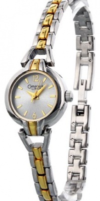Caravelle by Bulova Women's 45L113 Bracelet Two-Tone Round Watch Caravelle by Bulova Women's 45L113 Bracelet Two-Tone Round Watch