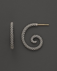 Lagos Sterling Silver Caviar Swirl Hoop Earrings Lagos Sterling Silver Caviar Swirl Hoop Earrings