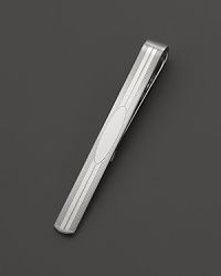 This classic sterling silver tie bar from Dolan & Bullock features engravable space and a subtle pattern. From the Sterling Silver Engravables Collection. This classic sterling silver tie bar from Dolan & Bullock features engravable space and a subtle pattern. From the Sterling Silver Engravables Collection.