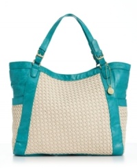 A take-anywhere woven bag from Big Buddha, detailed with sleek contrast trim. Whether heading to the beach or bustling about the city, this roomy design will store all you need and so much more. A take-anywhere woven bag from Big Buddha, detailed with sleek contrast trim. Whether heading to the beach or bustling about the city, this roomy design will store all you need and so much more.