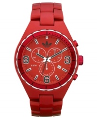 adidas borrows the rich color that normally adorns their 3-stripe sneakers for this sporty chronograph watch. adidas borrows the rich color that normally adorns their 3-stripe sneakers for this sporty chronograph watch.