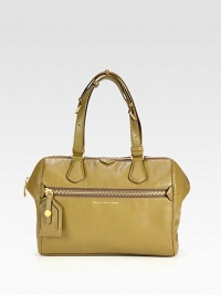 Luxurious leather in a roomy carryall, perfectly sized for all your essentials.Double top handles, 6½-12½ dropTop zip closureOne outside zip pocketOne inside zip pocketTwo inside open pocketsFully lined11½W X 9½H X 4DImported Luxurious leather in a roomy carryall, perfectly sized for all your essentials.Double top handles, 6½-12½ dropTop zip closureOne outside zip pocketOne inside zip pocketTwo inside open pocketsFully lined11½W X 9½H X 4DImported