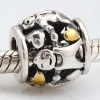 Everbling Family Forever 14K Gold Plated Authentic 925 Sterling Silver Charm Fits Pandora Chamilia Biagi Troll Beads Europen Style Bracelets