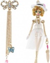 Betsey Johnson Walk in the Park Girl and Bow Mismatch Drop Earrings