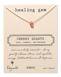 Rejuvenate your spirit and your jewel box with Dogeared's cherry quartz necklace, evoking love and attraction. Wear the pretty pink gem for a dose of romance at your neckline. Rejuvenate your spirit and your jewel box with Dogeared's cherry quartz necklace, evoking love and attraction. Wear the pretty pink gem for a dose of romance at your neckline.