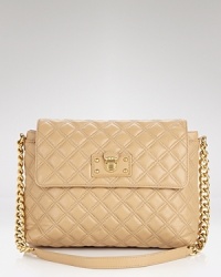 Master both uptown chic and downtown cool with this quilted leather shoulder bag from Marc Jacobs. Master both uptown chic and downtown cool with this quilted leather shoulder bag from Marc Jacobs.