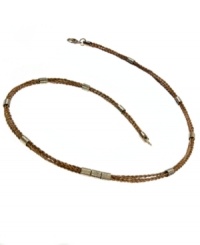 Through the use of indigenous fiber materials like buri and organic golden grass, found only in Brasil, Art da Terra creates handcrafted costume and fashion jewelry and handbags. The technique of intertwining golden grass, natural fibers and textiles into intricate designs by hand adds distinctive character to Art da Terra's creations. Own a piece of Brasil with this exotic necklace made from golden straw found in the Amazon. Discover Brasil. The bold colors. The exotic scents. The sensual textures. The natural sensations. Only at Macy's. Through the use of indigenous fiber materials like buri and organic golden grass, found only in Brasil, Art da Terra creates handcrafted costume and fashion jewelry and handbags. The technique of intertwining golden grass, natural fibers and textiles into intricate designs by hand adds distinctive character to Art da Terra's creations. Own a piece of Brasil with this exotic necklace made from golden straw found in the Amazon. Discover Brasil. The bold colors. The exotic scents. The sensual textures. The natural sensations. Only at Macy's.