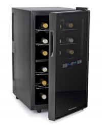 Keep whites and reds within reach and ready for pouring when you are. Eighteen bottles are expertly cooled in two separate and adjustable temperature zones to draw out the rich notes and distinct flavors of each signature wine. Virtually silent and easy to use, this wine cellar features a digital touchscreen with a temperature display that sets your taste buds up for a treat. 1-year limited warranty. Model 2720318. Keep whites and reds within reach and ready for pouring when you are. Eighteen bottles are expertly cooled in two separate and adjustable temperature zones to draw out the rich notes and distinct flavors of each signature wine. Virtually silent and easy to use, this wine cellar features a digital touchscreen with a temperature display that sets your taste buds up for a treat. 1-year limited warranty. Model 2720318.