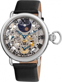 Akribos XXIV Men's AKR451SS Bravura Mechanical Dual Time Skeleton Stainless Steel Watch Akribos XXIV Men's AKR451SS Bravura Mechanical Dual Time Skeleton Stainless Steel Watch