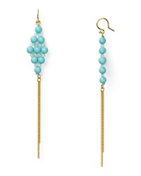 Effortless yet eclectic at once, this pair of stone and crystal-topped drop earrings from Chan Luu encapsulates bohemian luxe accessorizing. Effortless yet eclectic at once, this pair of stone and crystal-topped drop earrings from Chan Luu encapsulates bohemian luxe accessorizing.