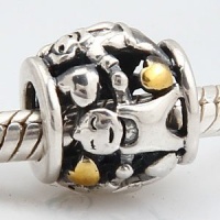 Everbling Family Forever 14K Gold Plated Authentic 925 Sterling Silver Charm Fits Pandora Chamilia Biagi Troll Beads Europen Style Bracelets Everbling Family Forever 14K Gold Plated Authentic 925 Sterling Silver Charm Fits Pandora Chamilia Biagi Troll Beads Europen Style Bracelets